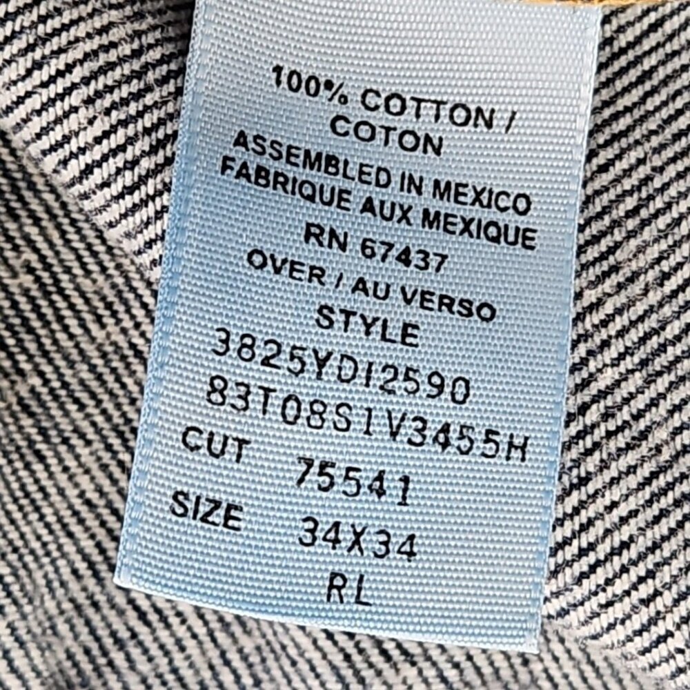 Vintage Polo Jeans Company Men's 34x34 Dark Wash Relaxed Fit EUC LN 100% Cotton - Picture 15 of 16